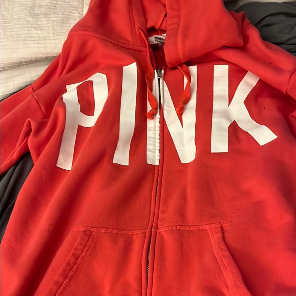 PINK Victoria's Secret Red hoodie L